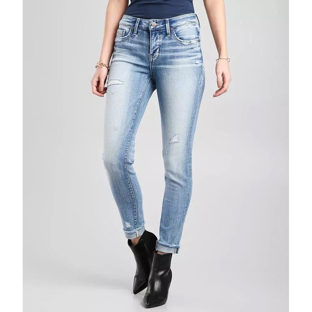 Buckle Black Fit No. 53 Mid-Rise Ankle Skinny Jean Light Wash 27